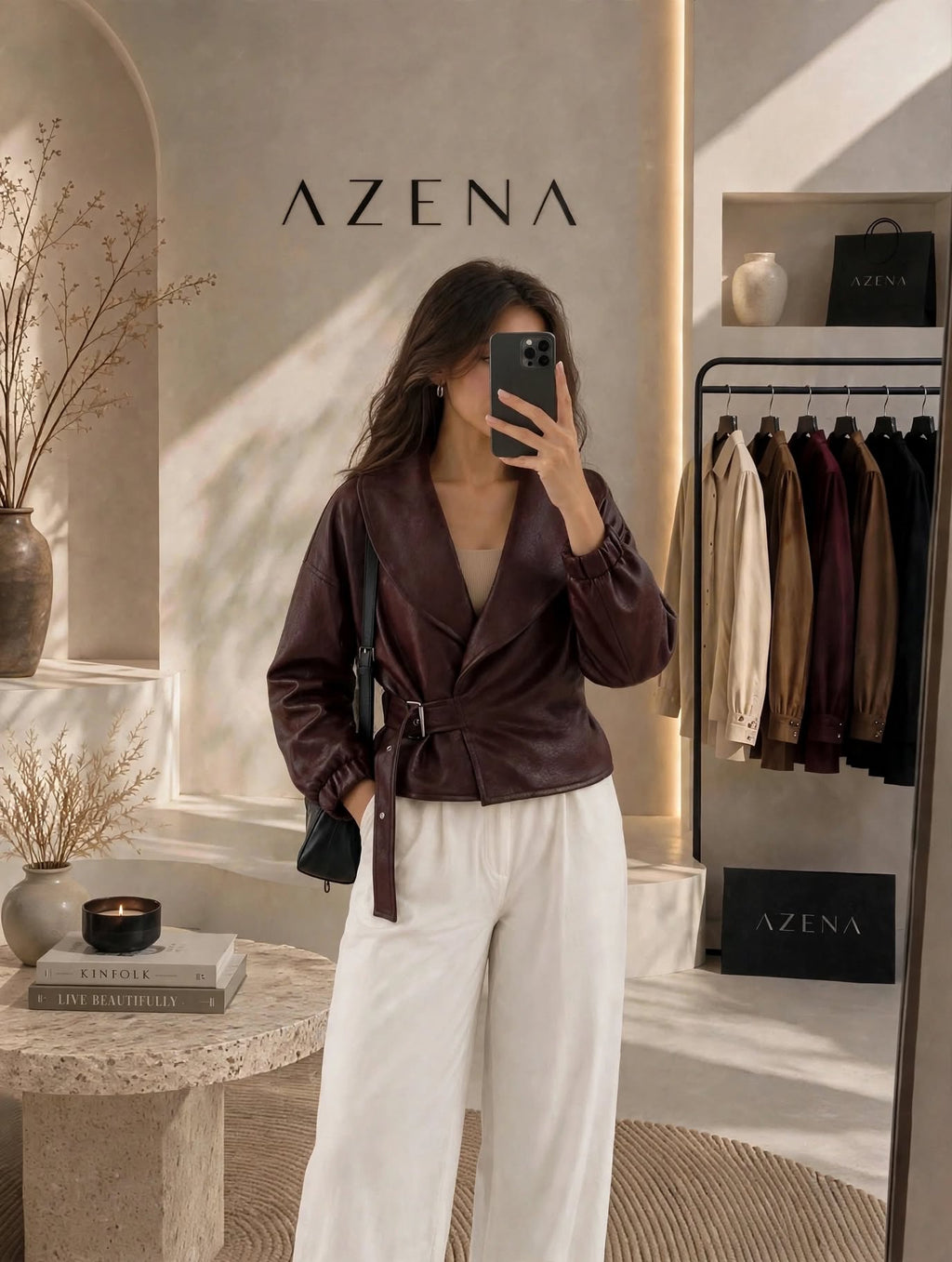 Belted Leather Jacket
