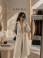 Striped Trench Coat
