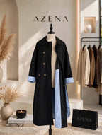 Striped Trench Coat